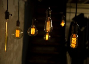 Industrial Vintage retro bulb edison bulbs shoreditch shop retro various bulbs hanging