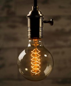 Medium Globe Spiral Vintage Filament Light Bulb