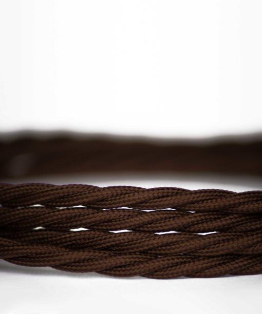 Flex Fabric Lighting Cable Twisted Dark Chocolate Brown