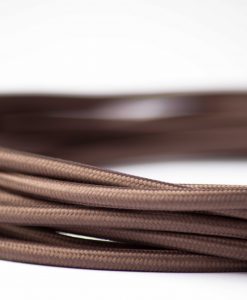 Flex Fabric Lighting Cable Round Coffee Brown