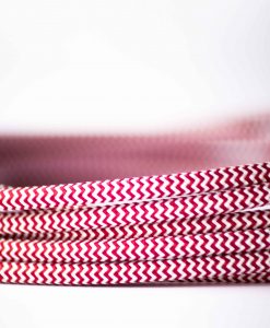 Flex Fabric Lighting Cable Round Red & White
