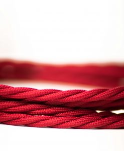 Flex Fabric Lighting Cable Twisted Burgundy Red