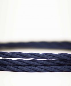 Flex Fabric Lighting Cable Twisted Deep Ocean Blue