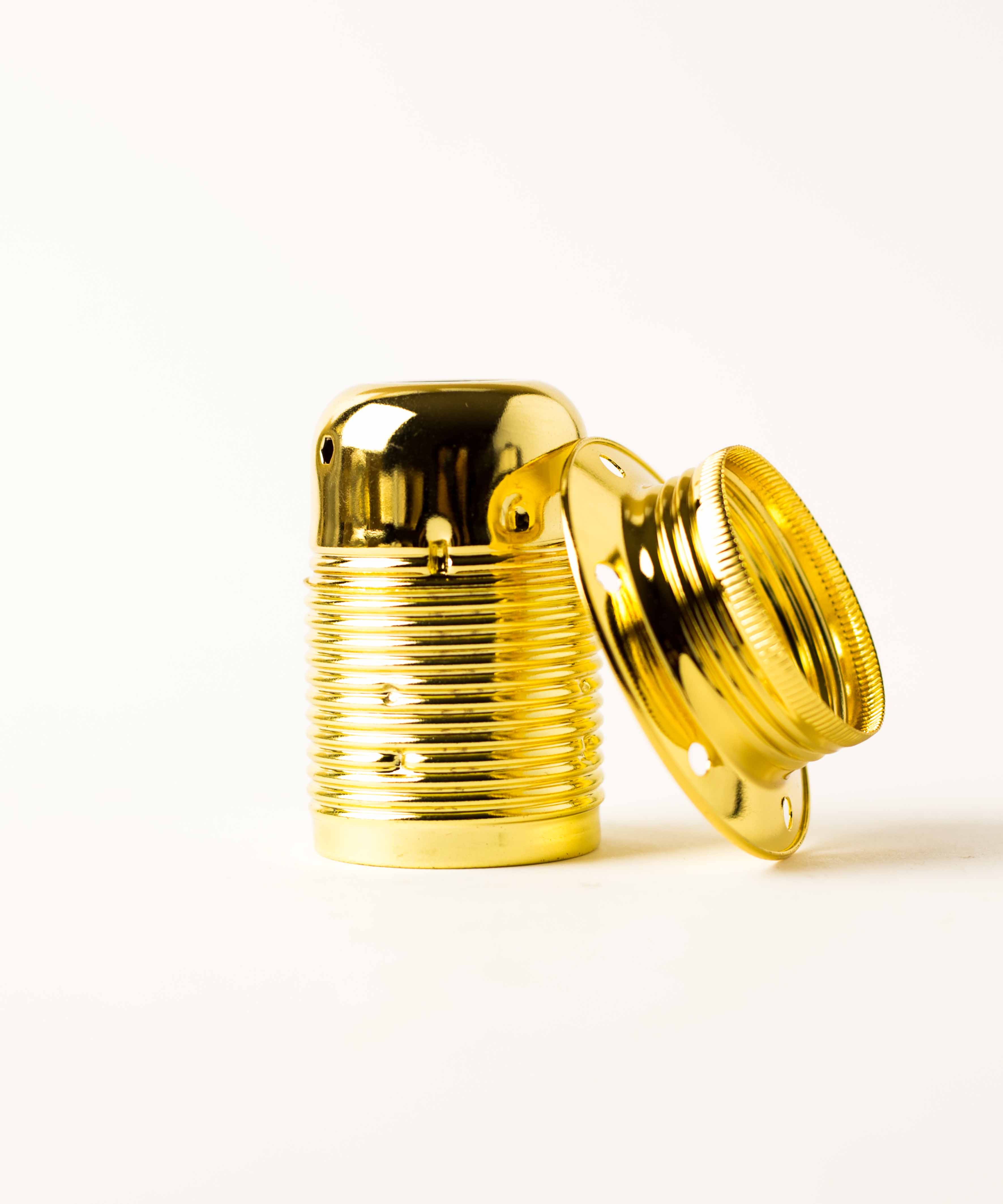 Hoop Lamp holder with Shade Ring Gold