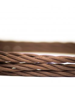 Flex Fabric Lighting Cable Twisted Earthy Brown