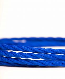flex fabric lighting cable twisted navy blue
