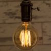 Medium Globe Squirrel Cage Vintage Filament Light Bulb