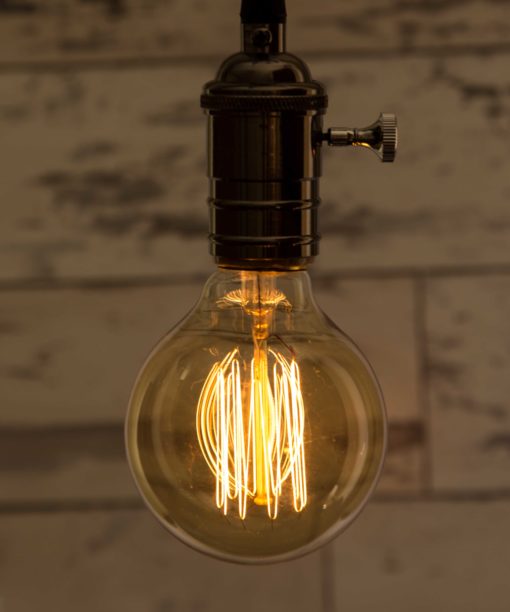 Medium Globe Squirrel Cage Vintage Filament Light Bulb