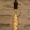 Oval xxl smoked glass william and watson industrial retro edison vintage light bulbs 40w