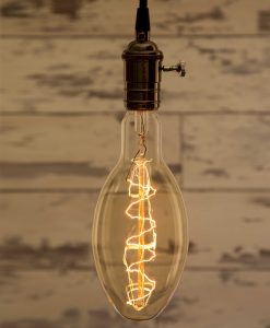 Oval xxl smoked glass william and watson industrial retro edison vintage light bulbs 40w