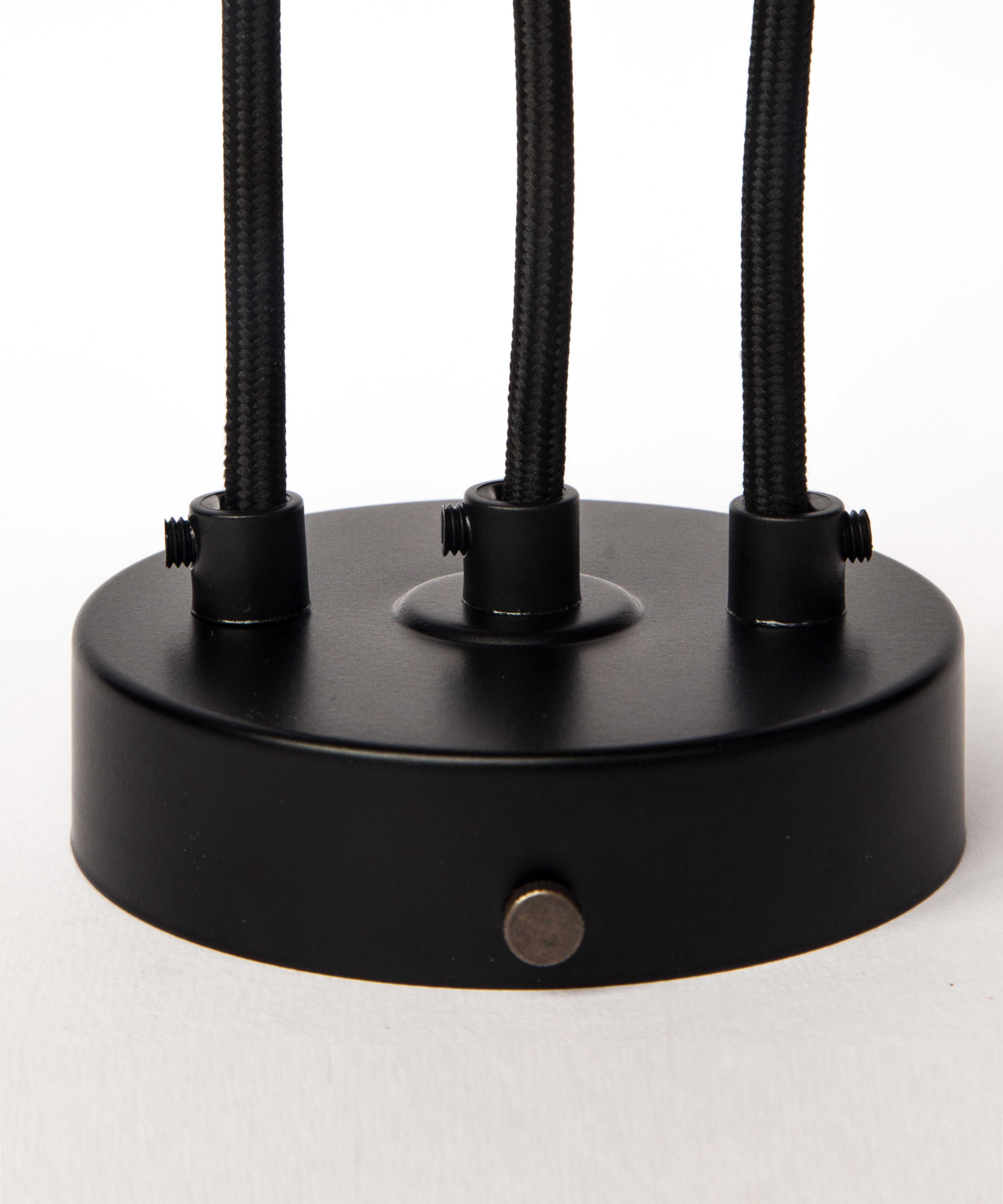 Industrial Ceiling Rose Multi Outlet 1 9 Cable Holes Black
