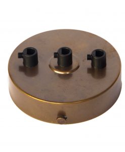 William and Watson ceiling roses Industrial Multiple cable outlet Old English Bronze Ceiling Rose 3 way holes angle