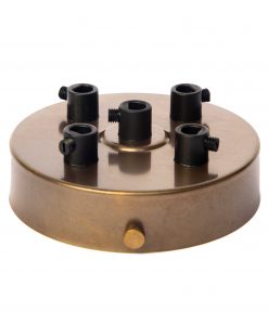 William and Watson ceiling roses Industrial Multiple cable outlet Old English Bronze Ceiling Rose 5 way holes angle