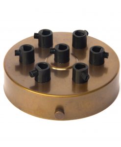 William and Watson ceiling roses Industrial Multiple cable outlet Old English Bronze Ceiling Rose 7 way holes angle