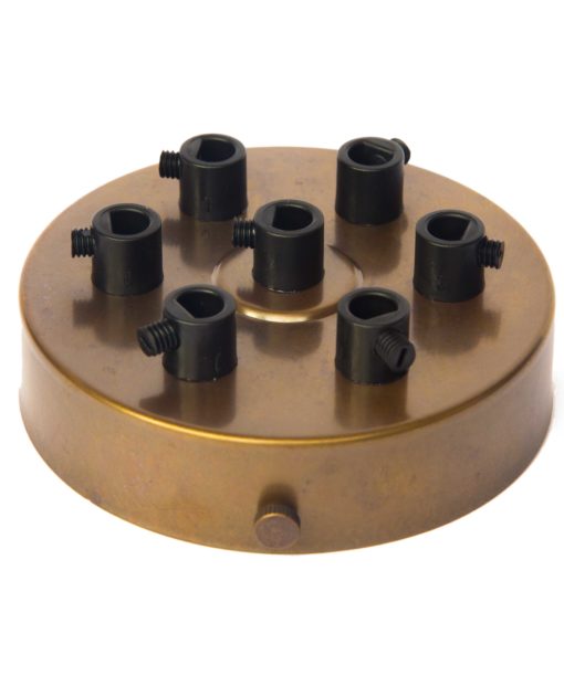 William and Watson ceiling roses Industrial Multiple cable outlet Old English Bronze Ceiling Rose 7 way holes angle