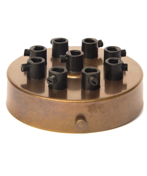 William and Watson ceiling roses Industrial Multiple cable outlet Old English Bronze Ceiling Rose nine way holes angle
