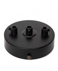 William and Watson ceiling roses Industrial Multiple cable outlet black Ceiling Rose 3 way holes angle