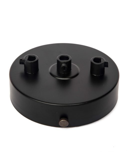 William and Watson ceiling roses Industrial Multiple cable outlet black Ceiling Rose 3 way holes angle