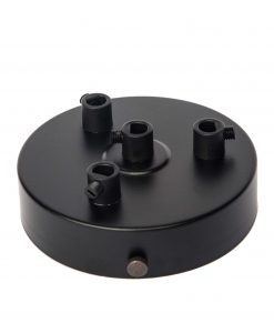 William and Watson ceiling roses Industrial Multiple cable outlet black Ceiling Rose 4 way holes angle