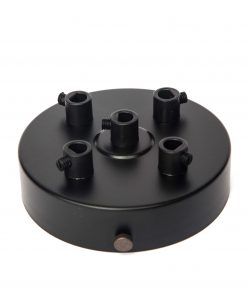 William and Watson ceiling roses Industrial Multiple cable outlet black Ceiling Rose 5 way holes angle