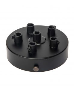 William and Watson ceiling roses Industrial Multiple cable outlet black Ceiling Rose 6 way holes angle