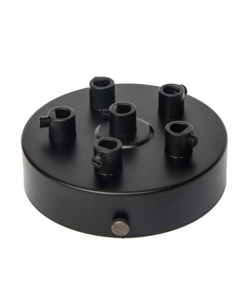 William and Watson ceiling roses Industrial Multiple cable outlet black Ceiling Rose 6 way holes angle