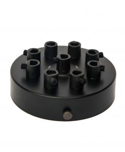 William and Watson ceiling roses Industrial Multiple cable outlet black Ceiling Rose 9 way holes angle