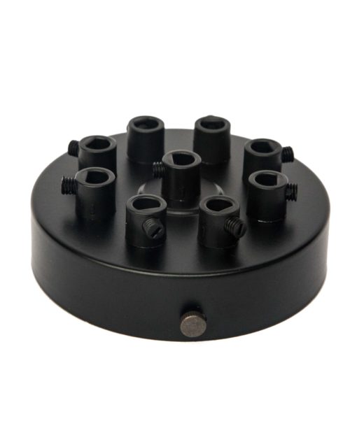 William and Watson ceiling roses Industrial Multiple cable outlet black Ceiling Rose 9 way holes angle