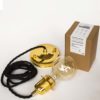 gold cr gold hoop ceiling rose g80 bulb gift set