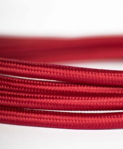 Flex Fabric Lighting Cable Round Burgundy Red