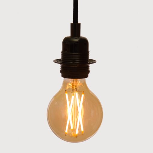 G80 Medium 8W LED 4 filament crossing 360degree 100percent dimmable william and watson industrial vintage retro