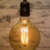 Globe XLarge 100percent dimmable G125 8W LED 6 Long filament Crossing william and watson industrial vintage Long life energy saving bulbs