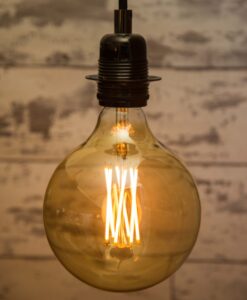 Globe XLarge 100percent dimmable G125 8W LED 6 Long filament Crossing william and watson industrial vintage Long life energy saving bulbs