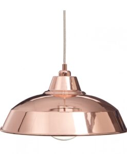 Rose Gold Copper Industrial Pendant Lampshade Edison Bulb