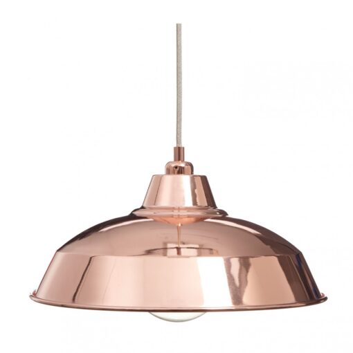 Rose Gold Copper Industrial Pendant Lampshade Edison Bulb
