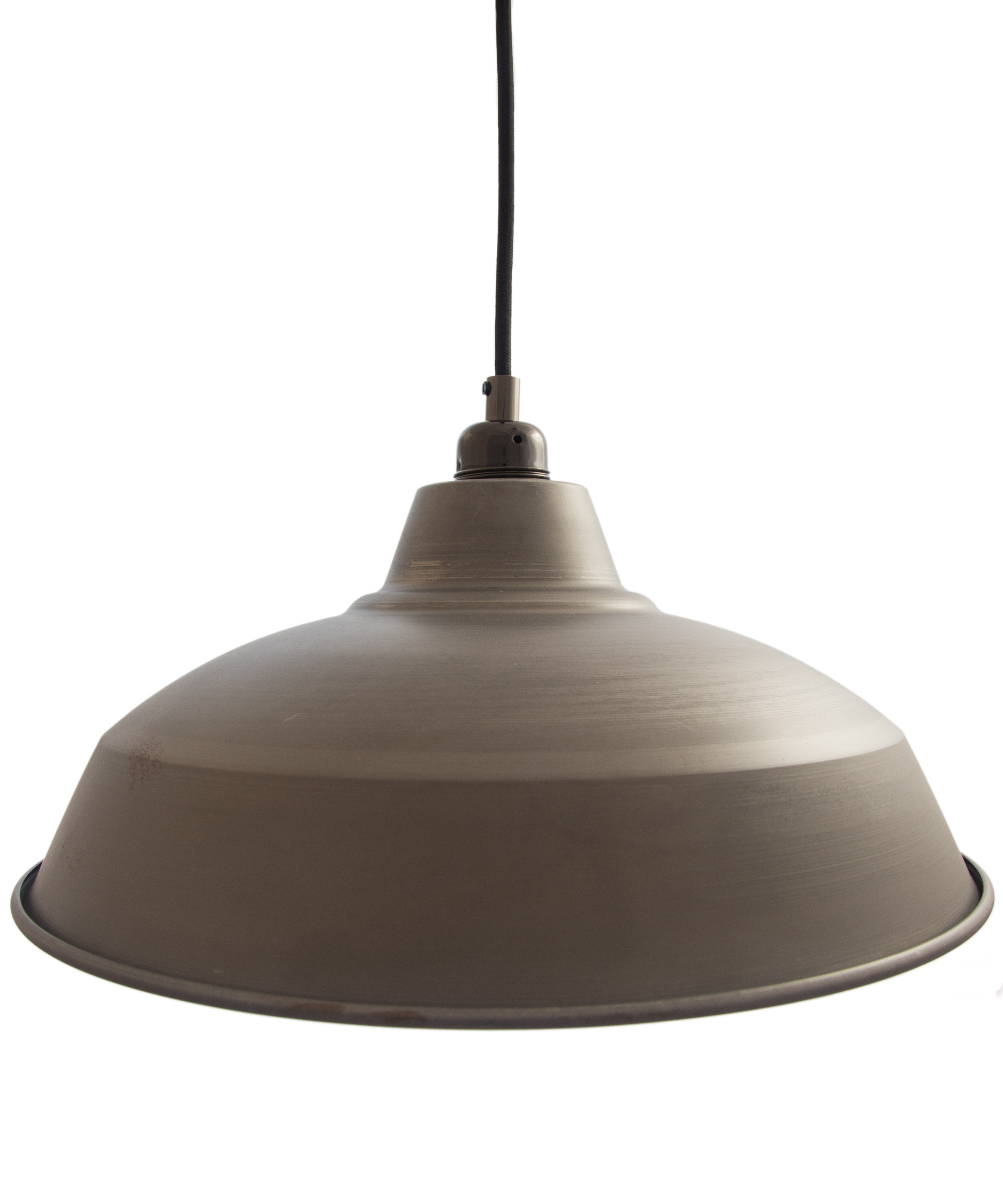 Industrial Lampshade Grey Raw Steel