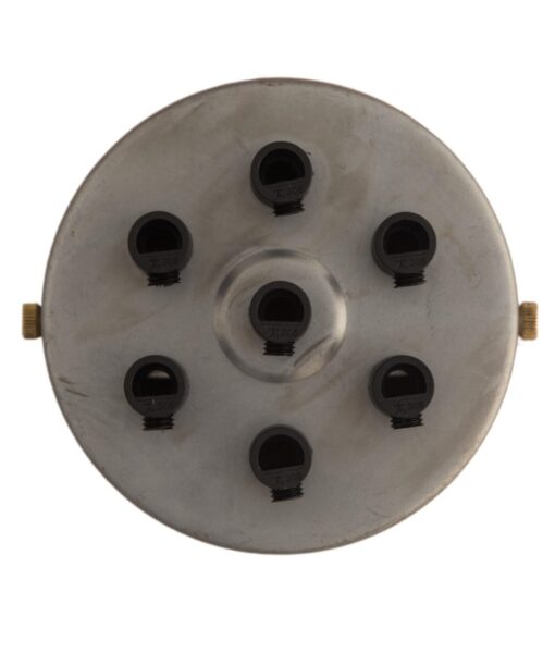 William and Watson Industrial Multi Raw steel no rust Ceiling Rose 7 way holes