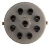 Industrial Ceiling Rose Multi Outlet 1-9 Cable Holes Raw Steel