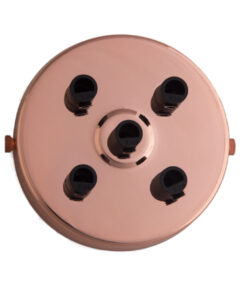 William and Watson Industrial Multi Rose Gold reflective Ceiling Rose 5 way holes