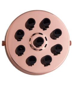 Industrial Ceiling Rose Multi Outlet 1-9 Cable Holes Rose Gold