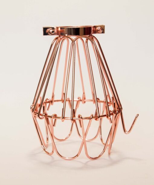 Rose Gold Industrial Cage on white table