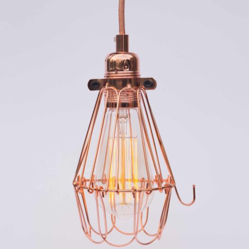 Rose Gold Copper Industrial Cage hanging