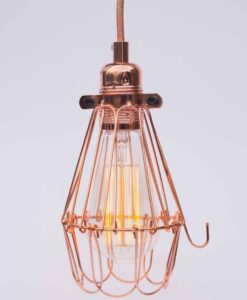 Rose Gold Copper Industrial Cage hanging