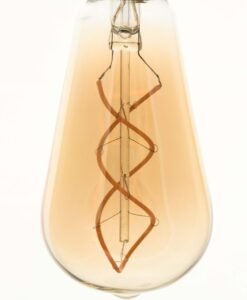 Edison Teardrop Spiral LED lamp Close up