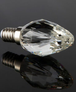 crystal dimmable candle 3W LED fine cut diamond bulb william and watson industrial vintage Long life energy saving luxury lighting bulbs reflection
