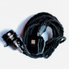 E27 Pendant light set with Twisted Black Fabric Cable, dimmer Button and UK plug