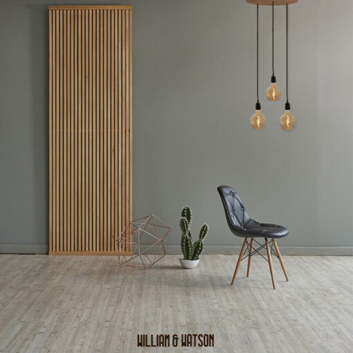 Modern room with scullputre edison led bulb in three cluster