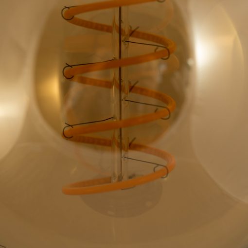 Close up of Spiral Filament of LED Flext edison bulb