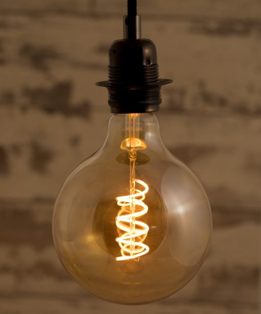 Globe edison filament g125 light bulb with hanging from Ceiling