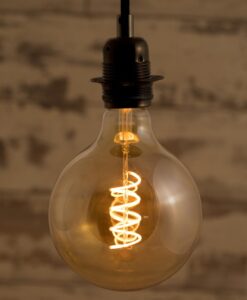 Globe edison filament g125 light bulb with hanging from Ceiling
